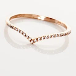 Bague Dounia Or Rose Oxyde De Zirconium