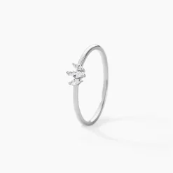 Bague Duchesse Argent Blanc Oxyde De Zirconium