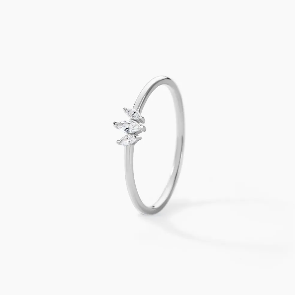 Bague Duchesse Argent Blanc Oxyde De Zirconium