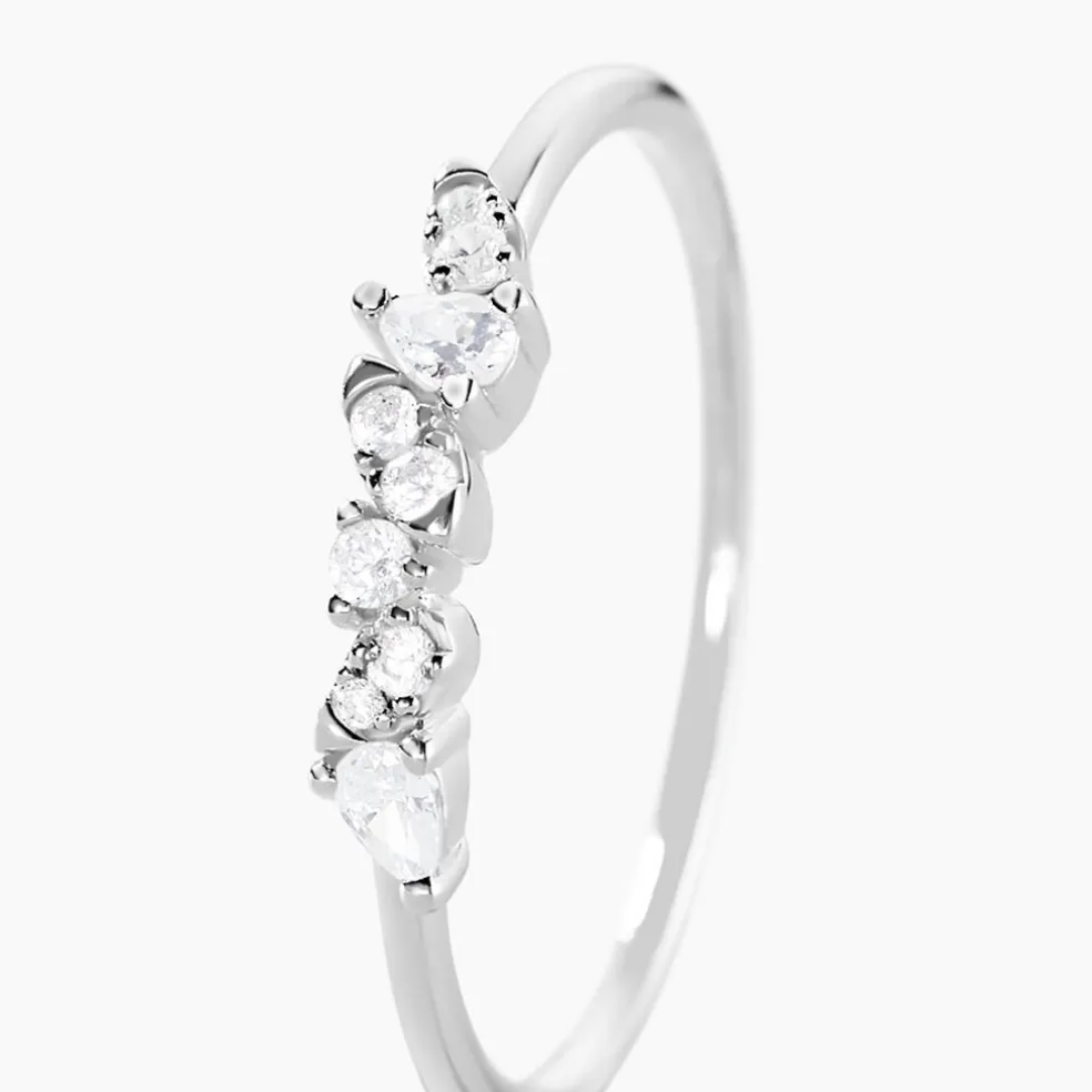 Bague Eclat D'Aurore Argent Blanc Oxyde De Zirconium