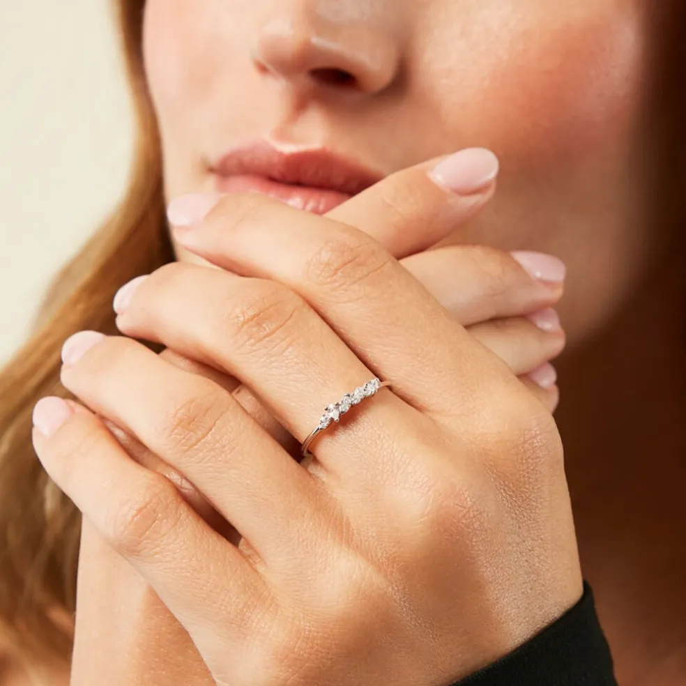 Bague Eclat D'Aurore Argent Blanc Oxyde De Zirconium