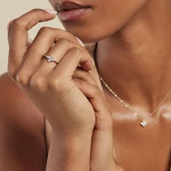 Bague Eclosion Precieuse Or Jaune Oxyde De Zirconium