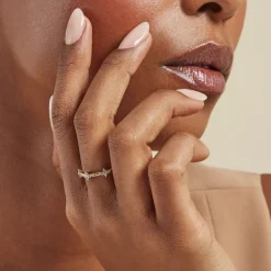 Bague Eclosion Precieuse Or Jaune Oxyde De Zirconium