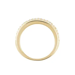 Bague Edenne Plaqué Or Jaune Oxyde De Zirconium