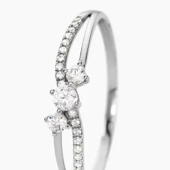 Bague Edwige Or Blanc Oxyde De Zirconium