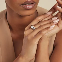 Bague Egerie Argent Blanc Nacre