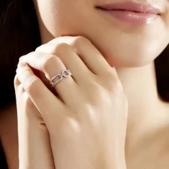 Bague Ela Argent Blanc Oxyde De Zirconium