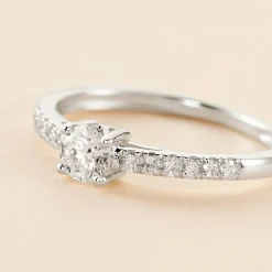 Bague Eliisa Or Blanc Diamant