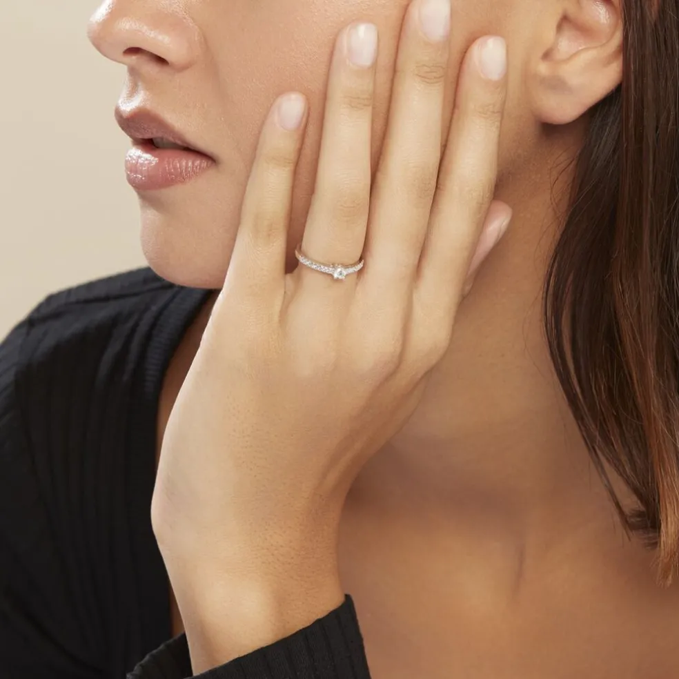 Bague Eliisa Or Blanc Diamant