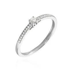 Bague Eliisa Or Blanc Diamant