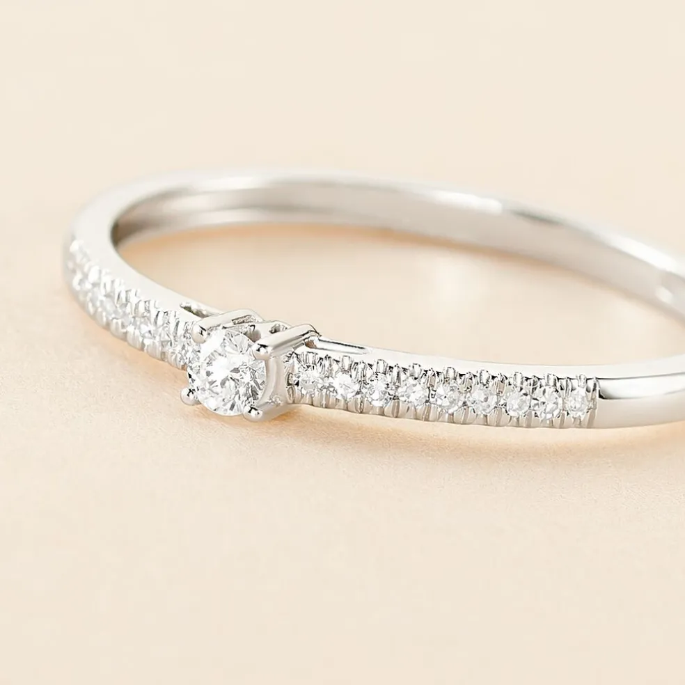 Bague Eliisa Or Blanc Diamant