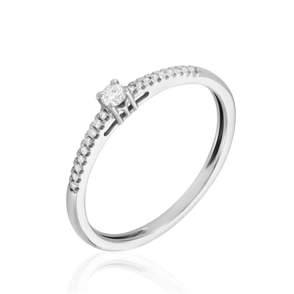 Bague Eliisa Or Blanc Diamant