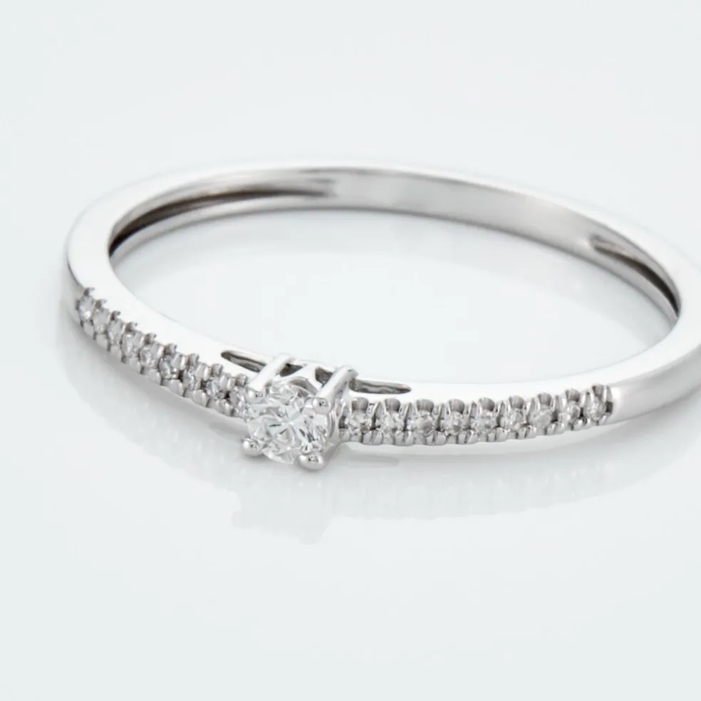 Bague Eliisa Or Blanc Diamant