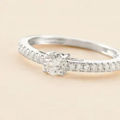Bague Eliisa Or Blanc Diamant