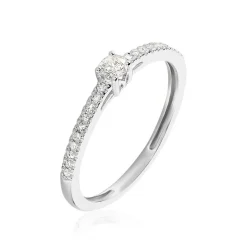 Bague Eliisa Or Blanc Diamant