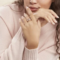 Bague Elodea Or Rose Diamant