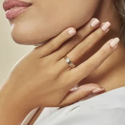 Bague Elsa Or Bicolore Diamant