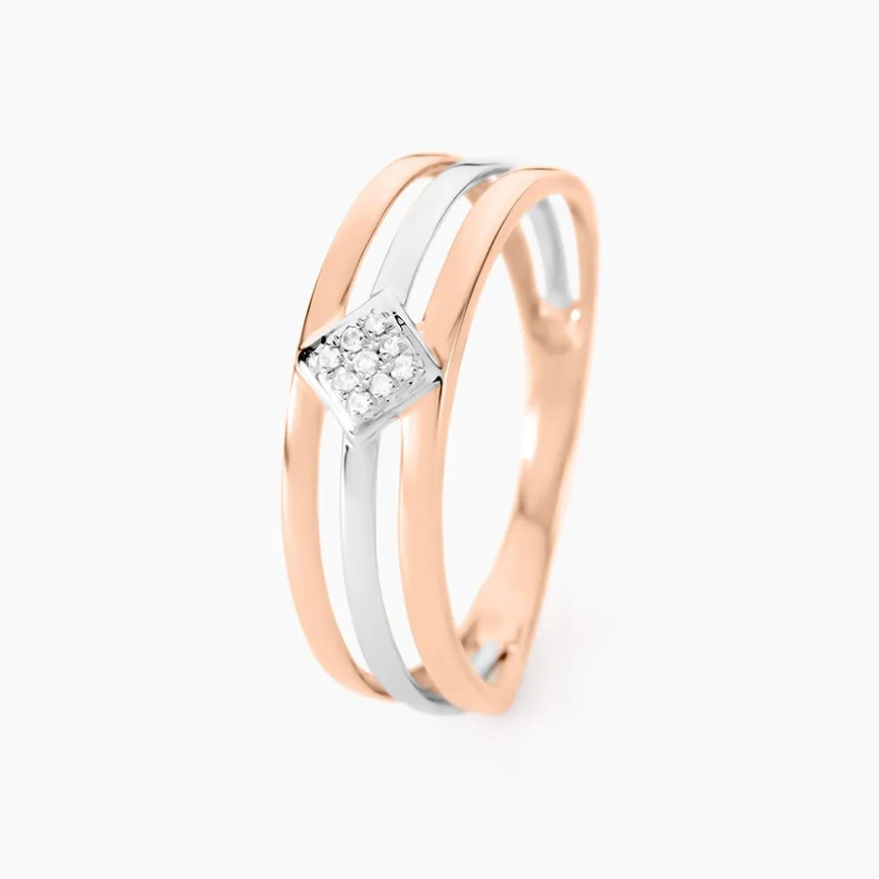Bague Elsa Or Bicolore Diamant