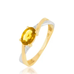 Bague Emeline Or Bicolore Citrine