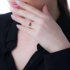 Bague Emeline Or Bicolore Amethyste