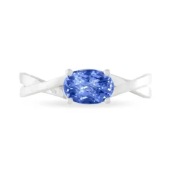 Bague Emeline Or Blanc Saphir