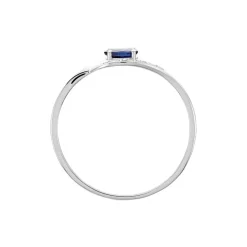 Bague Emotion Or Blanc Saphir Diamant