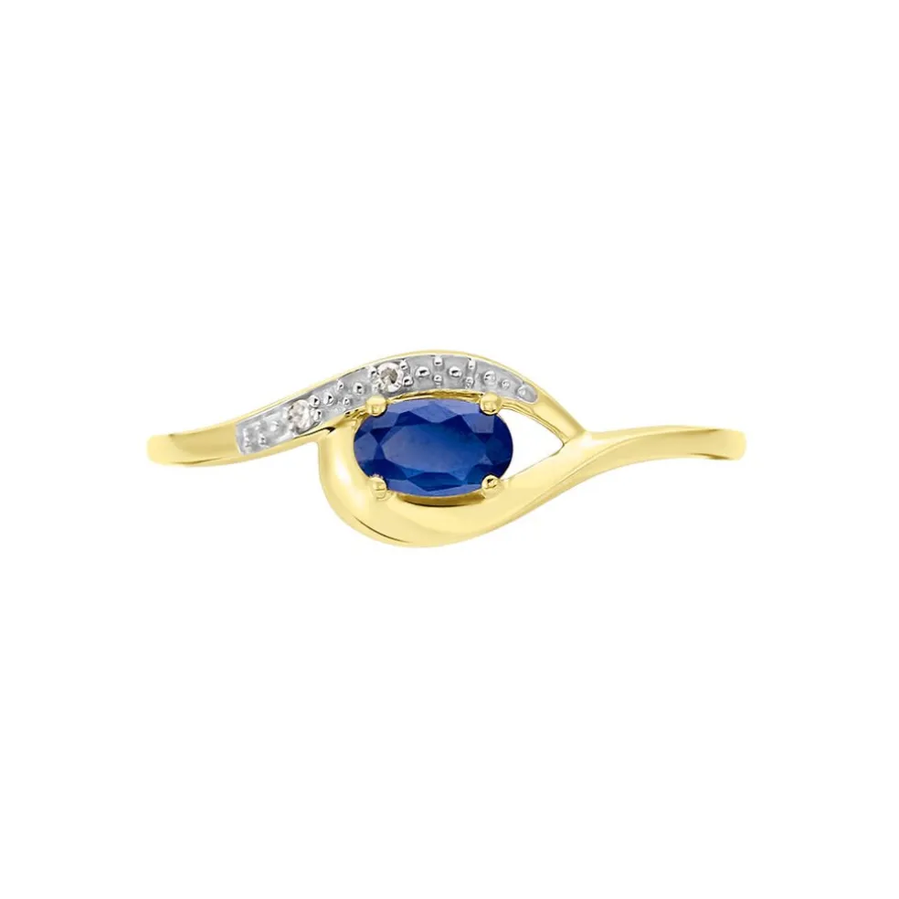 Bague Emotion Or Jaune Saphir Diamant