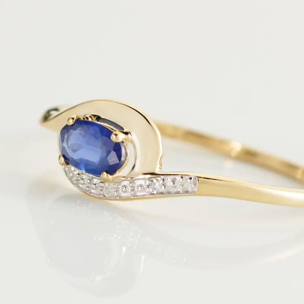 Bague Emotion Or Jaune Saphir Diamant