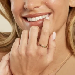 Bague Ensoleillée Plaqué Or Jaune Aventurine