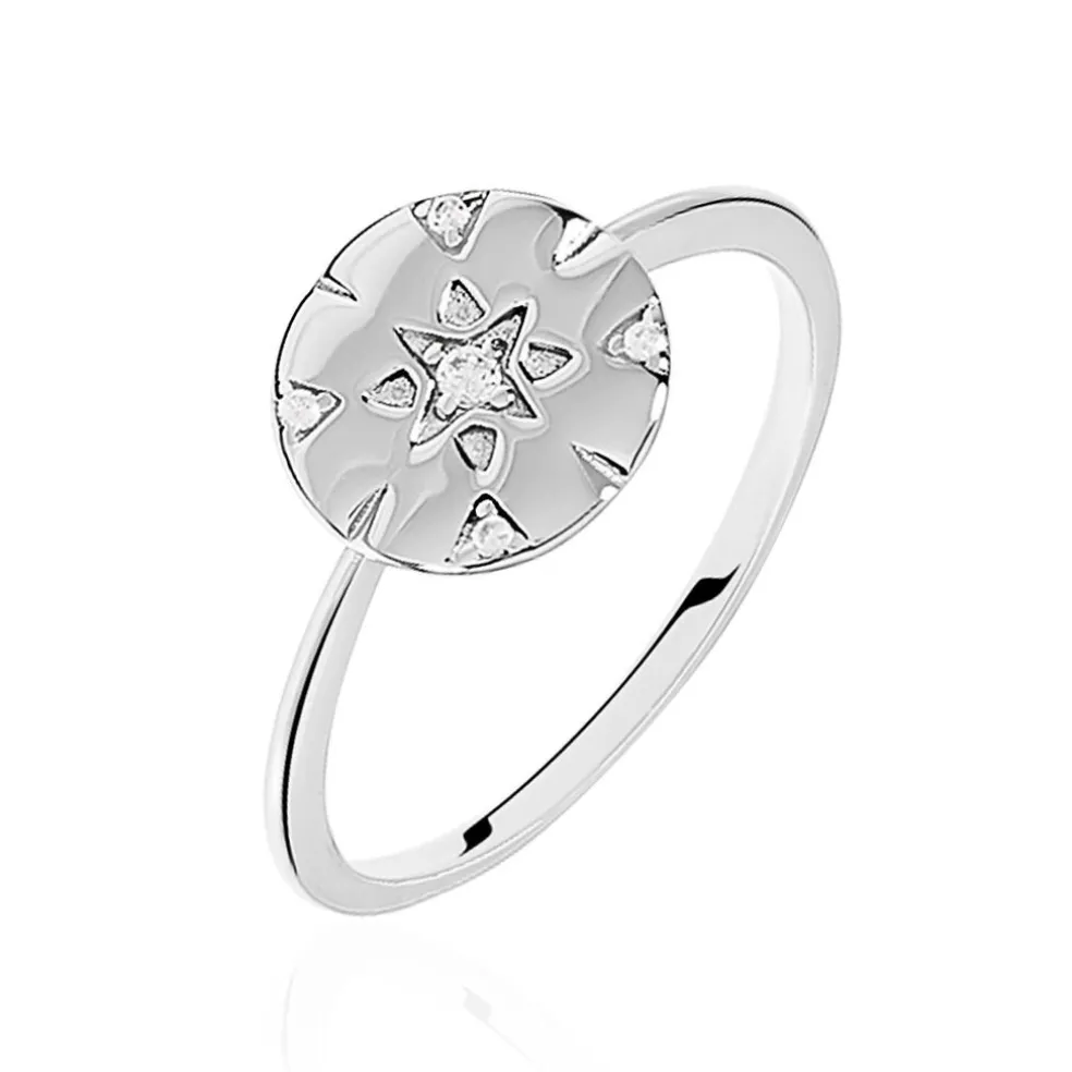 Bague Erinna Argent Blanc Oxyde De Zirconium
