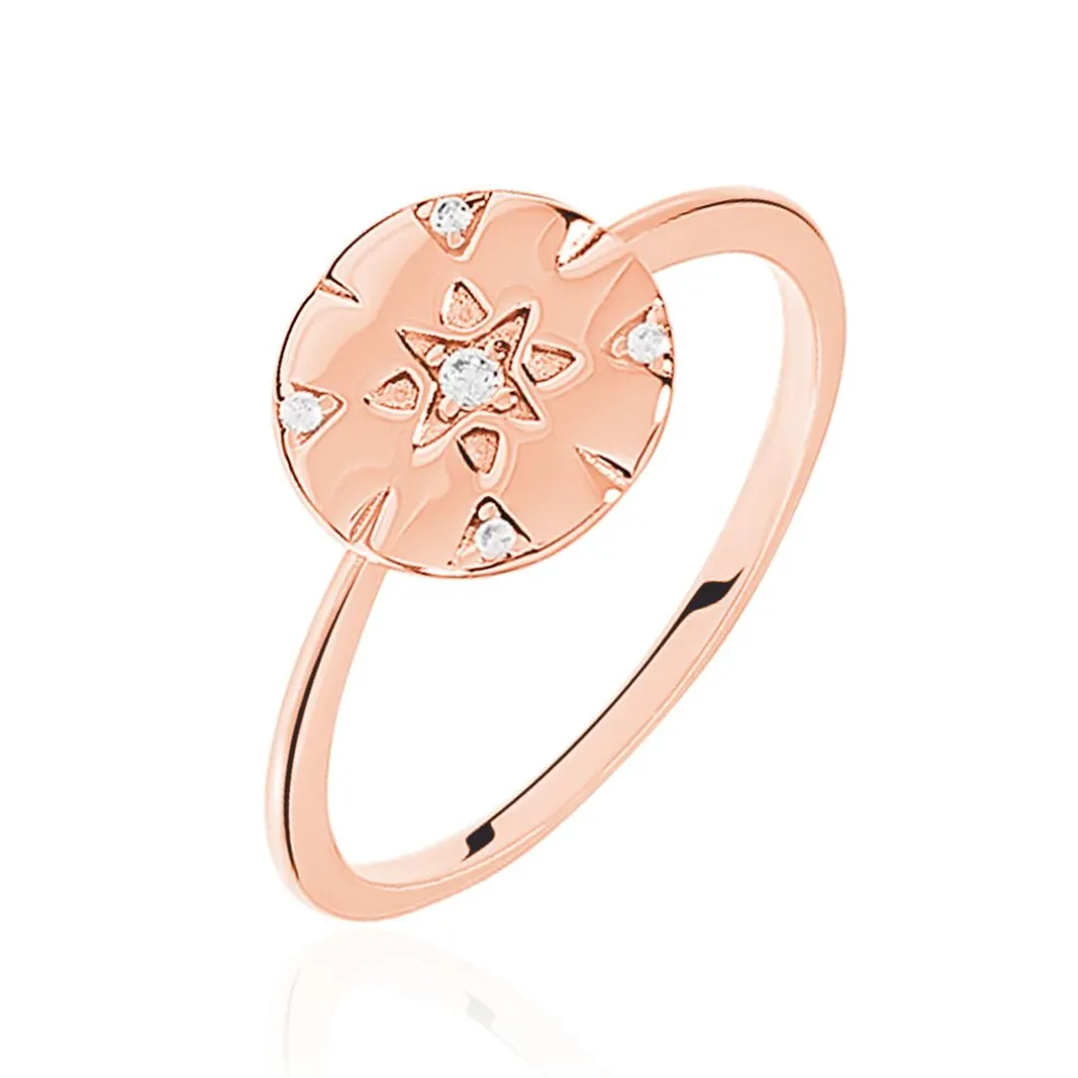 Bague Erinna Argent Rose Oxyde De Zirconium