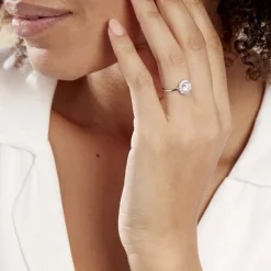 Bague Eternite Argent Blanc Oxyde De Zirconium