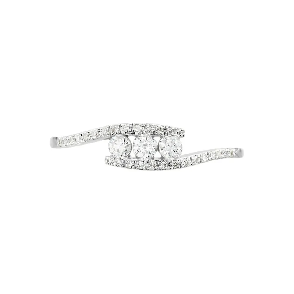 Bague Eternite Or Blanc Diamant