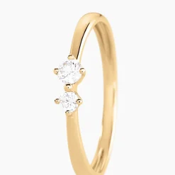Bague Eugenio Or Jaune Diamant Synthétique