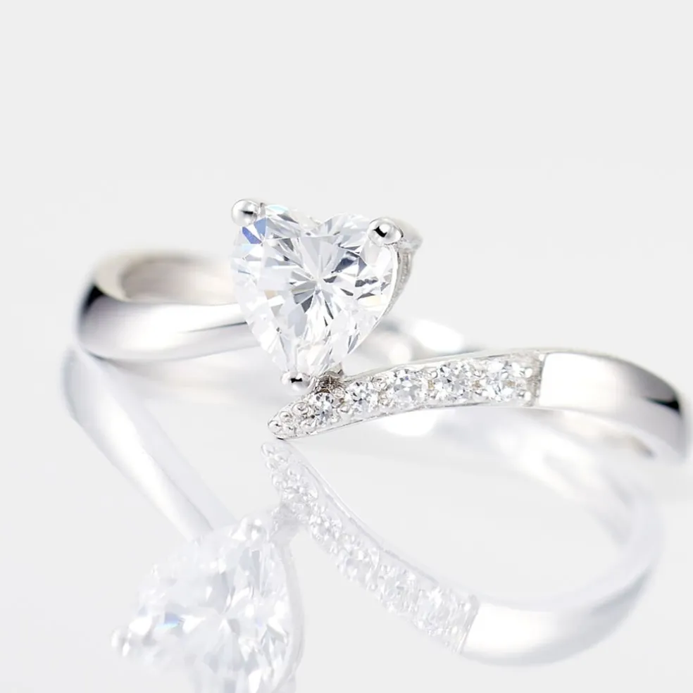 Bague Eva Or Blanc Oxyde De Zirconium