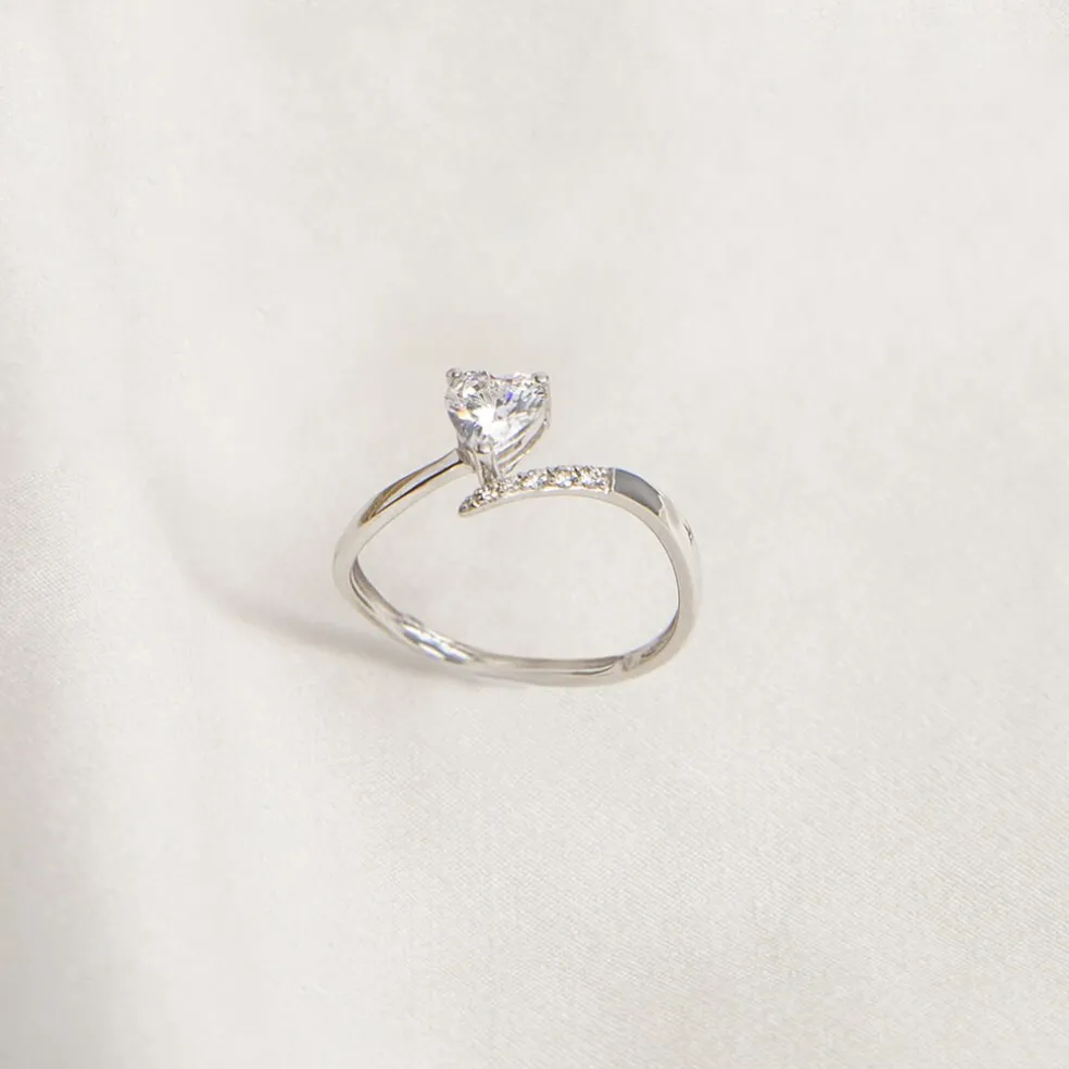 Bague Eva Or Blanc Oxyde De Zirconium