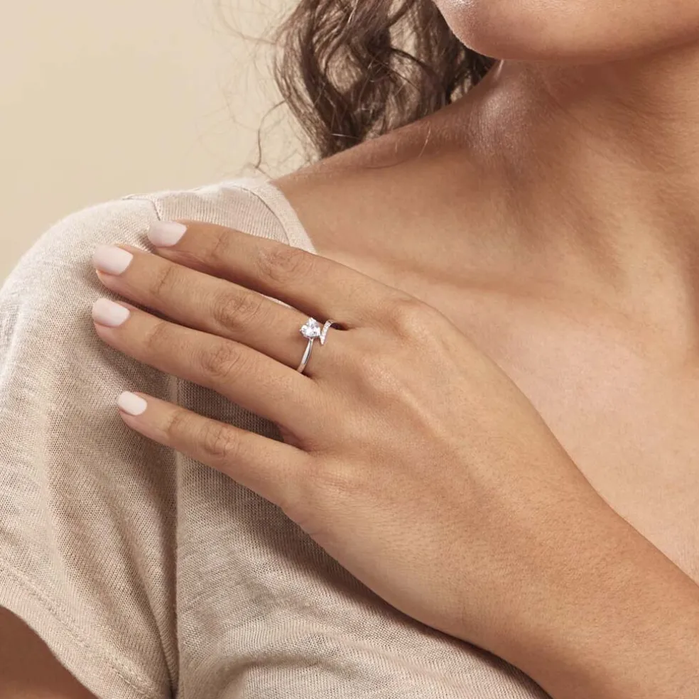 Bague Eva Or Blanc Oxyde De Zirconium