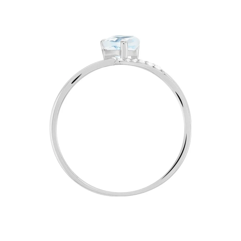 Bague Eva Or Blanc Topaze Et Oxyde De Zirconium