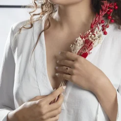 Bague Eva Or Rose Grenat Et Diamant