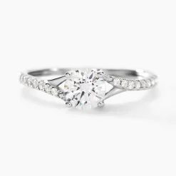 Bague Evita Or Blanc Oxyde De Zirconium