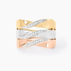 Bague Exauce Or Tricolore Diamant