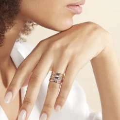 Bague Exauce Or Tricolore Diamant