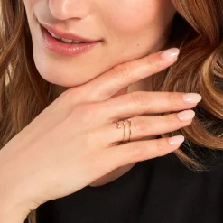 Bague Falling Star Or Jaune Oxyde De Zirconium