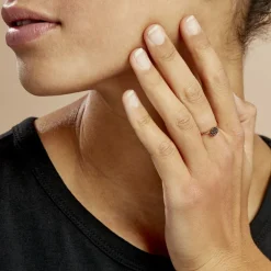 Bague Fares Argent Rose Spinelle