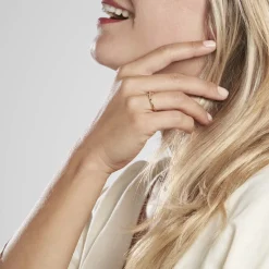 Bague Fatos Plaqué Or Jaune Oxyde De Zirconium