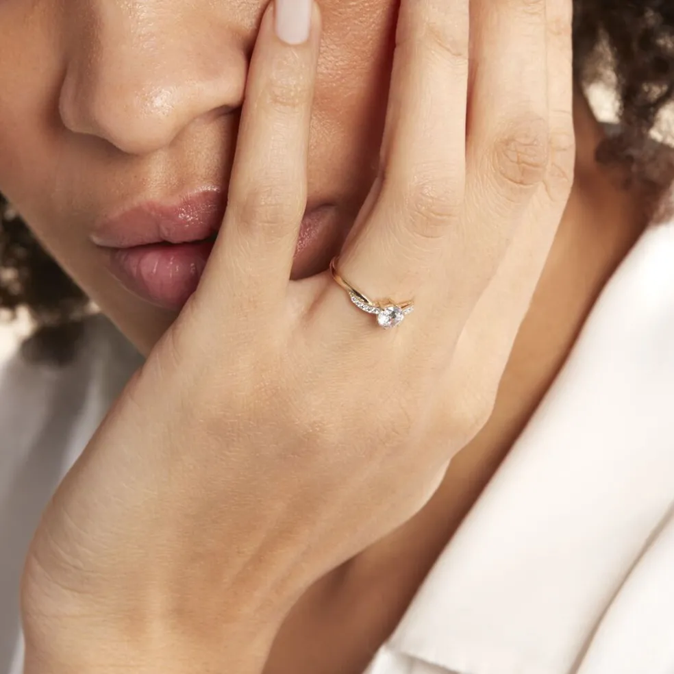 Bague Filipa Or Bicolore Oxyde De Zirconium