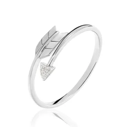 Bague Fleche Or Blanc Diamant