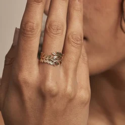 Bague Folia Plaqué Or Jaune