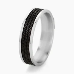 Bague Gaetane Acier Blanc