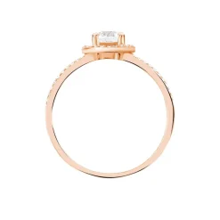 Bague Garine Or Rose Oxyde De Zirconium